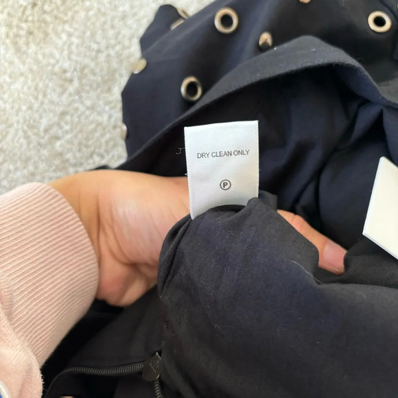 Lovers and Friends Conor Grommet Studded Metal Embellished Black Pant Edgy - Picture 10 of 12